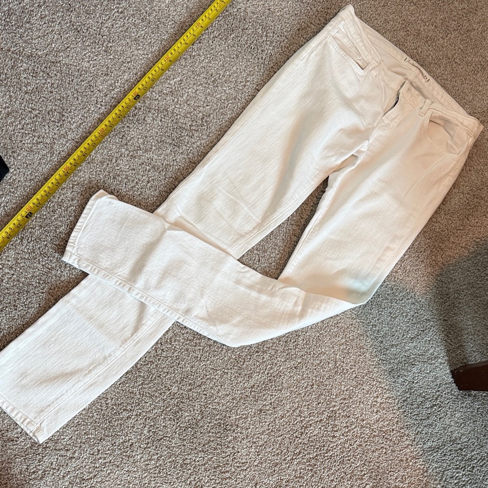 J Brand Off-White Straight Jeans